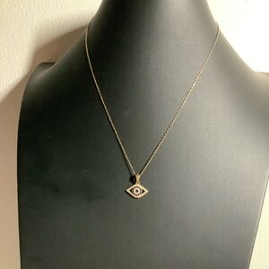Gold-Toned Evil Eye Pendant Necklace